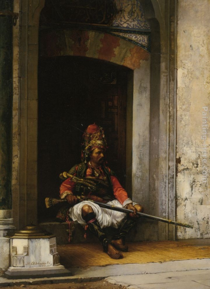 Stanislaus von Chlebowski A Seated Bashi Bazouk